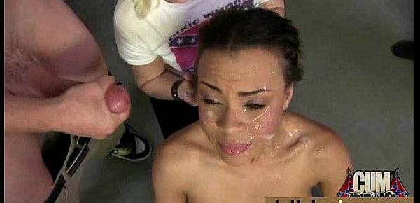  Ebony Gang bang and CUM FEEDING 7